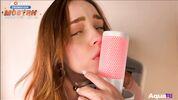 Соблазнительное ASMR с маслом и спермой на губах 